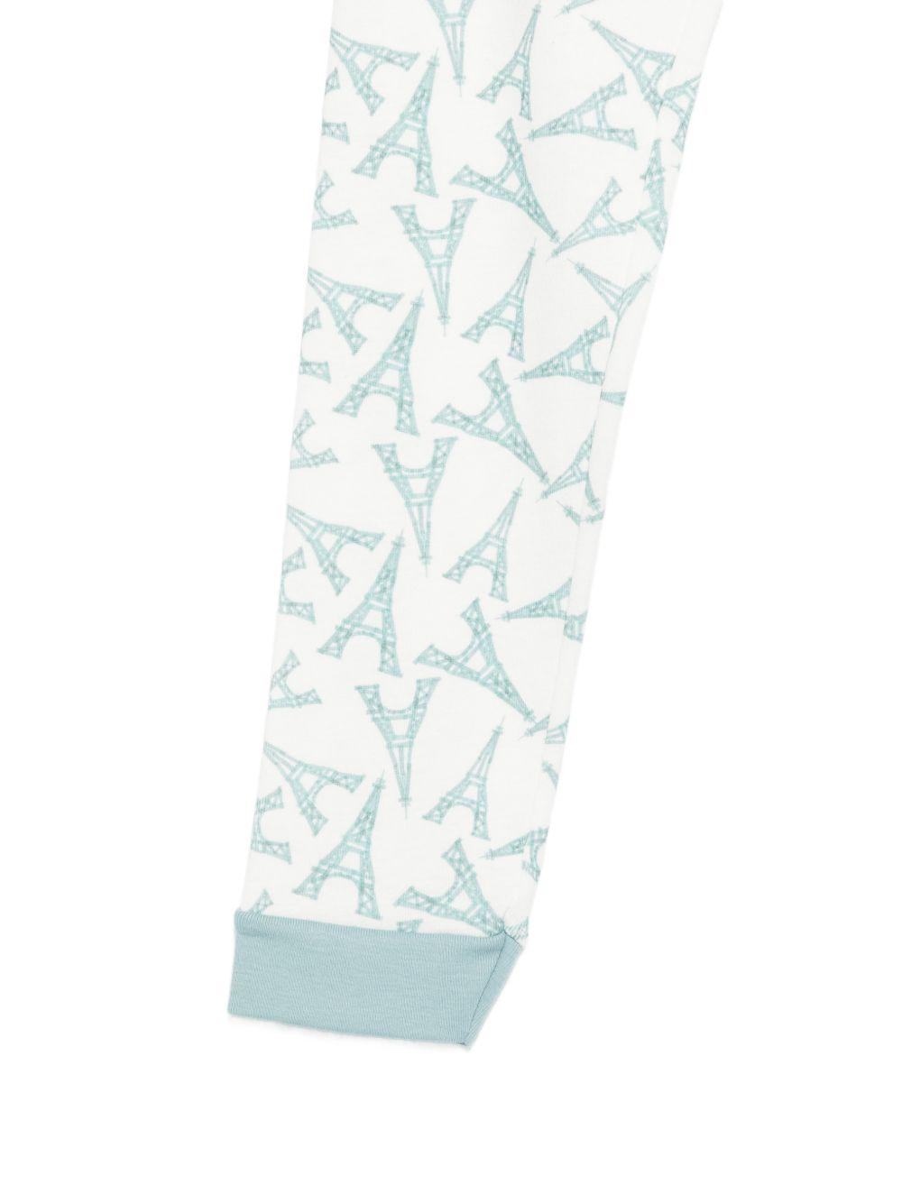 Pigiama per bambino Petit Bateau bianco con stampa grafica all-over A0FPE 01 PETIT BATEAU