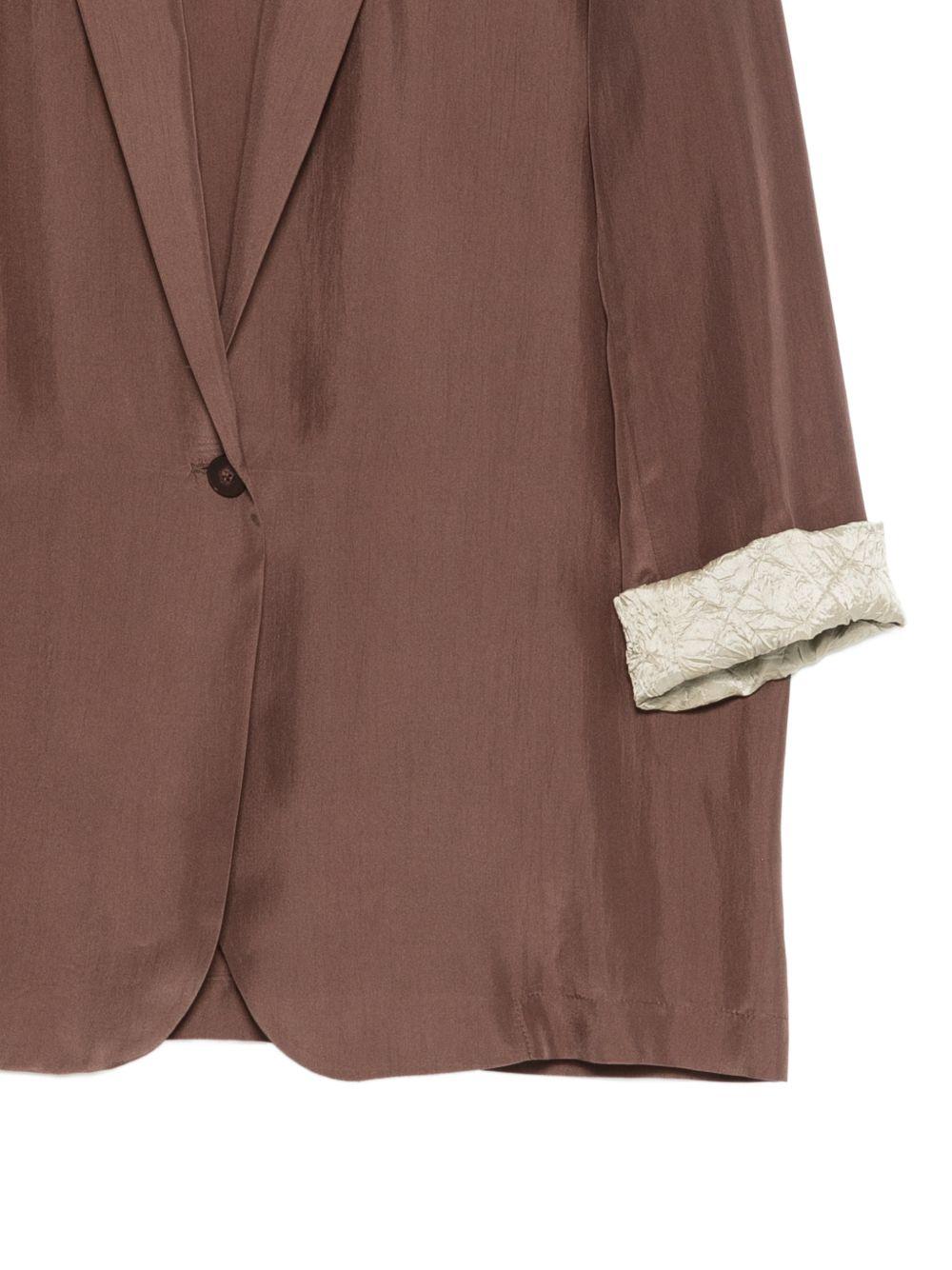 Blazer per donna Alyisi marrone con chiusura a bottone 116808 P6003 MOSTO ALYSI