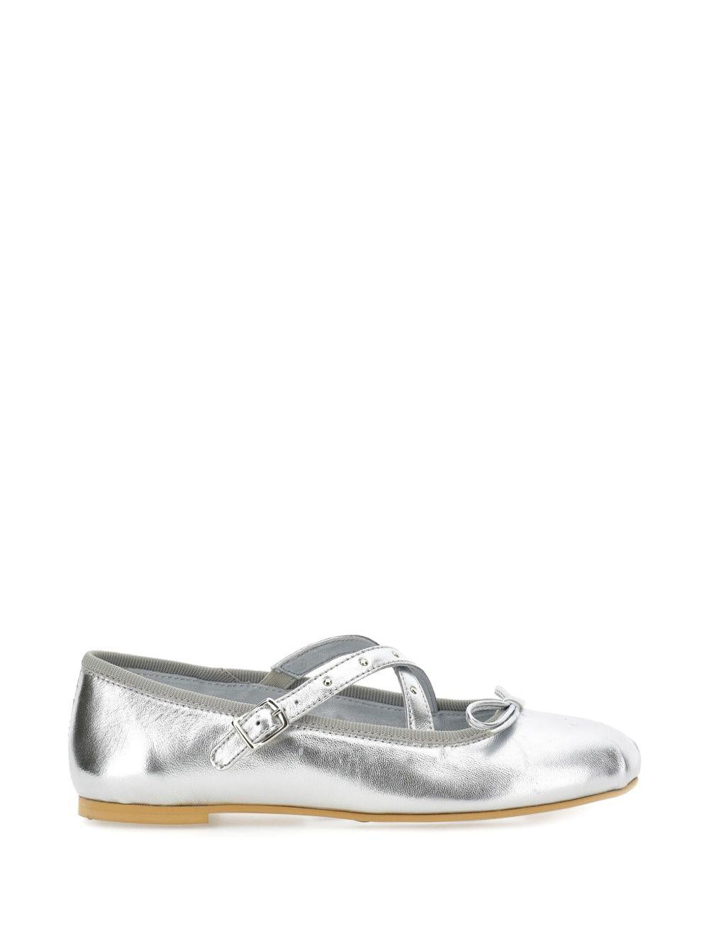 Ballerine per bambina Monnalisa Kids argento con dettaglio con fiocco 87H003 8785 0075 MONNALISA KIDS