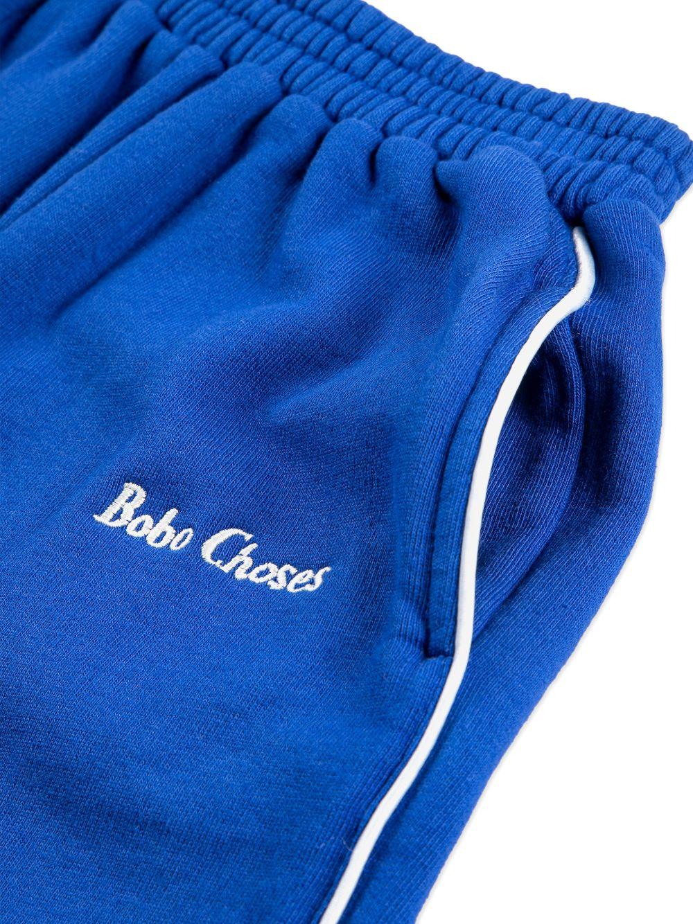 Pantaloni per bambino Bobo Choses blu con logo sul davanti B126AC086 401 BOBO CHOSES KIDS