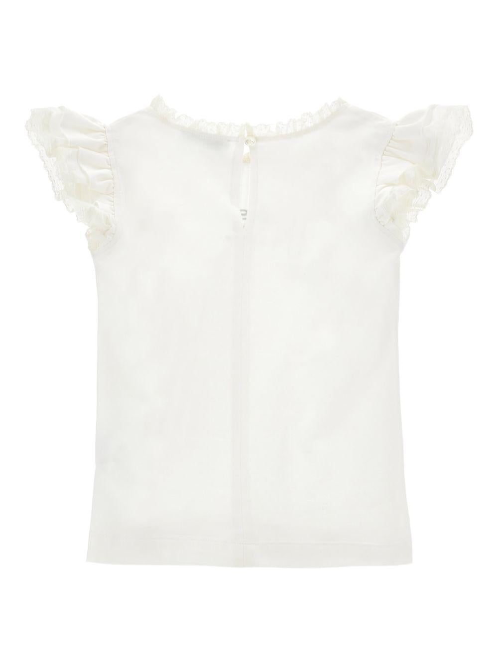 T-shirt per bambina Philosophy di Lorenzo Serafini Kids bianca con logo sul davanti I1G600 7201 0001 PHILOSOPHY KIDS