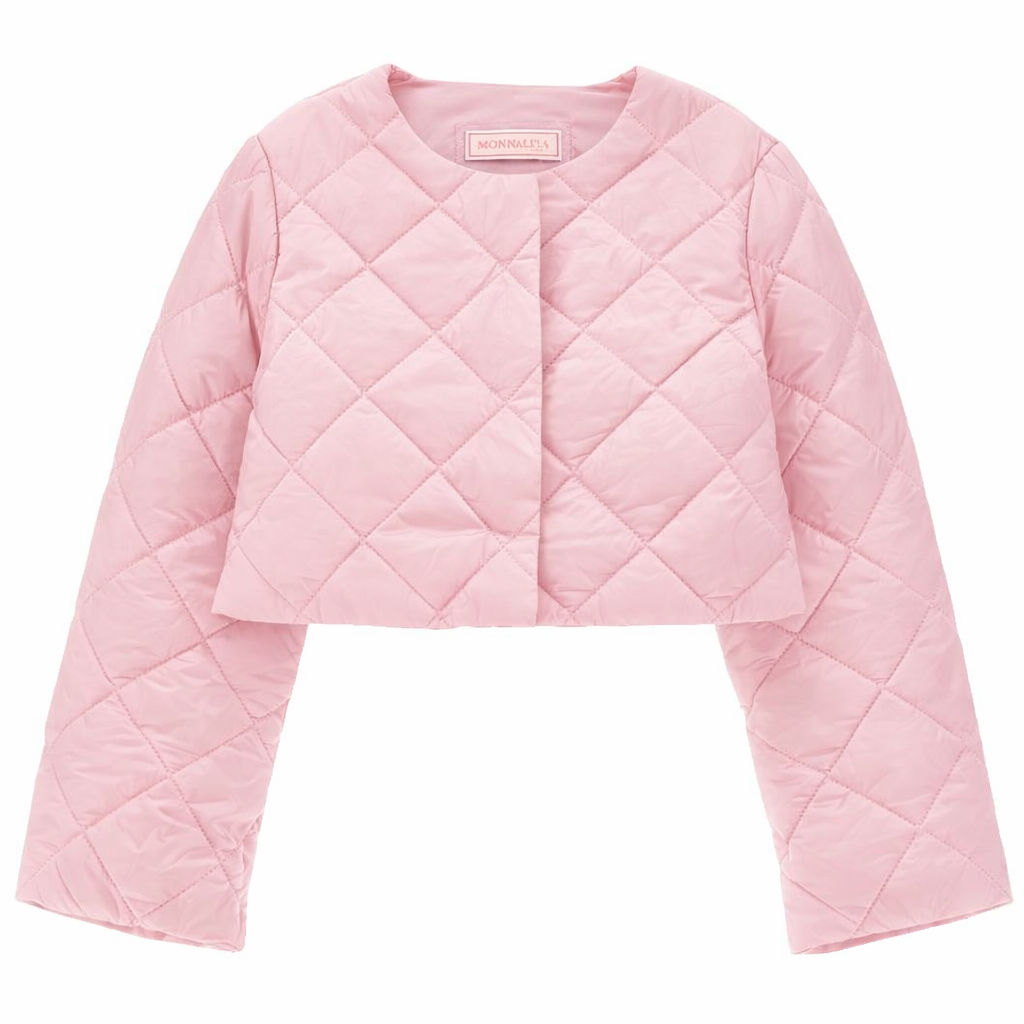 Giacca per bambina Monnalisa rosa con design trapuntato 17G100 7020 0090 MONNALISA KIDS