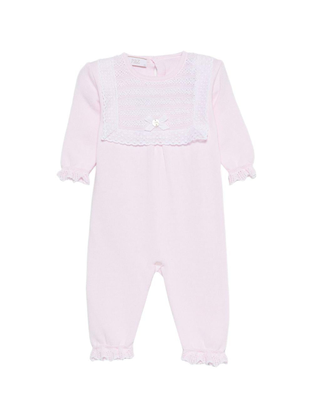 Tutina per neonata Paz Rodriguez rosa con ruches 005-123390 3701 PaZ RODRIGUEZ KIDS