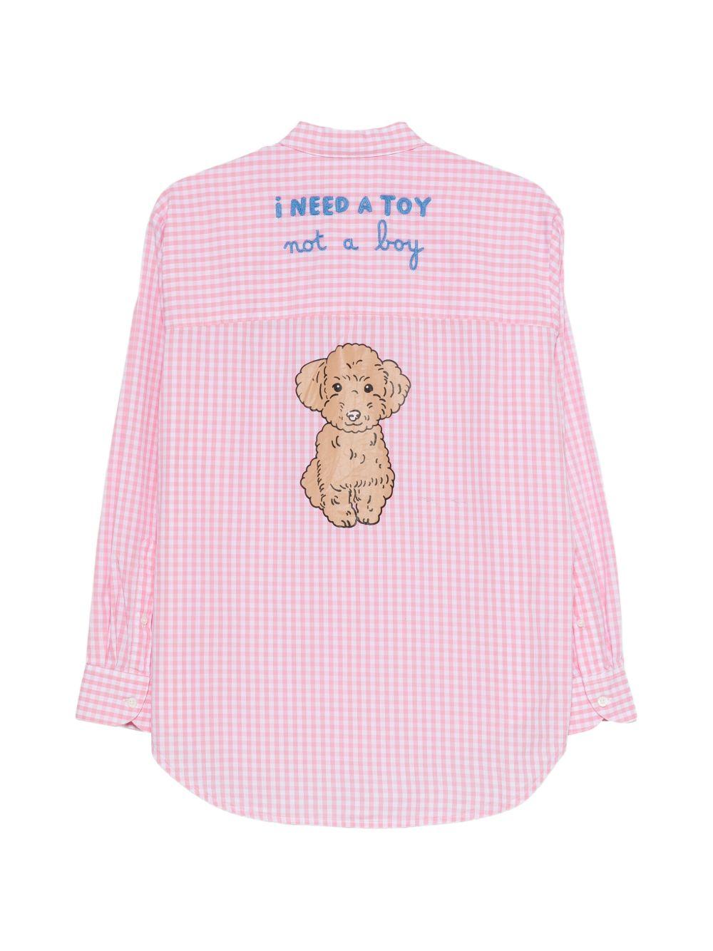 Camicia Brigitte per donna MC2 Saint Barth rosa con stampa grafica sul retro BRIG005 01921L MC2 ST. BARTH