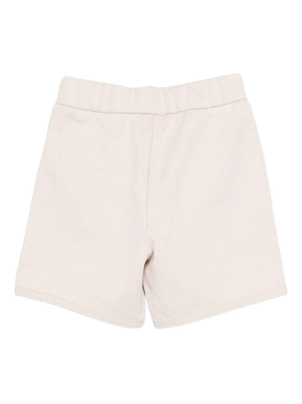 Shorts per neonato Emporio Armani Kids beige con dettaglio logo EB001121 AF20698 U1156 EMPORIO ARMANI KIDS