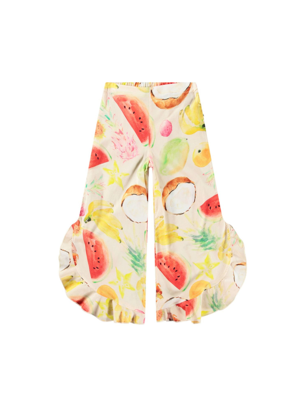 Pantaloni per bambina Molo Aretha beige con stampa grafica 2S25I101 9259 MOLO KIDS