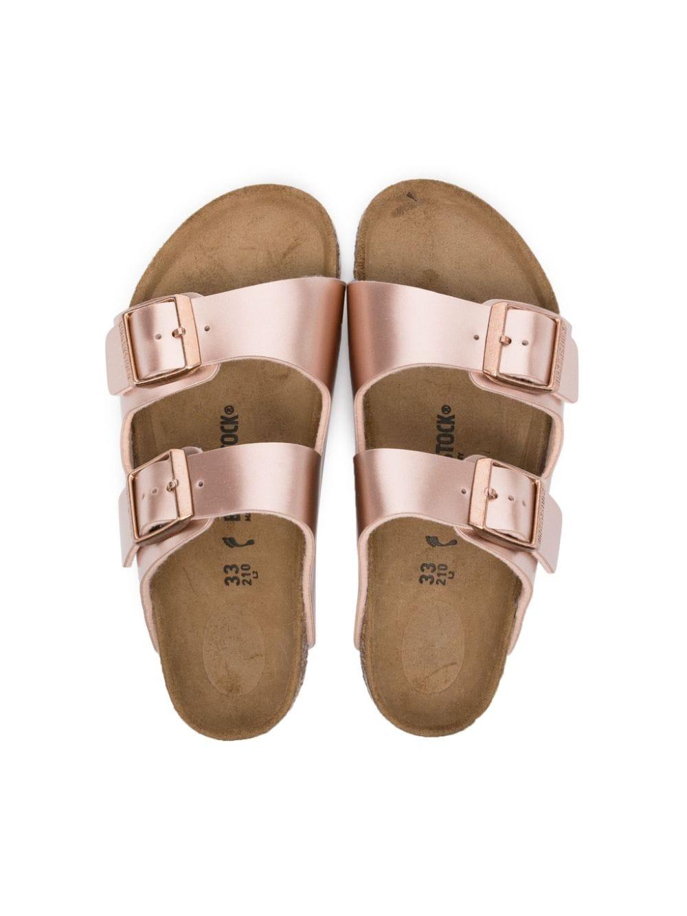 Ciabatte per bambina Birkenstock Kids Arizona rosa con doppia fibbia 1012478 COPPER BIRKENSTOCK KIDS