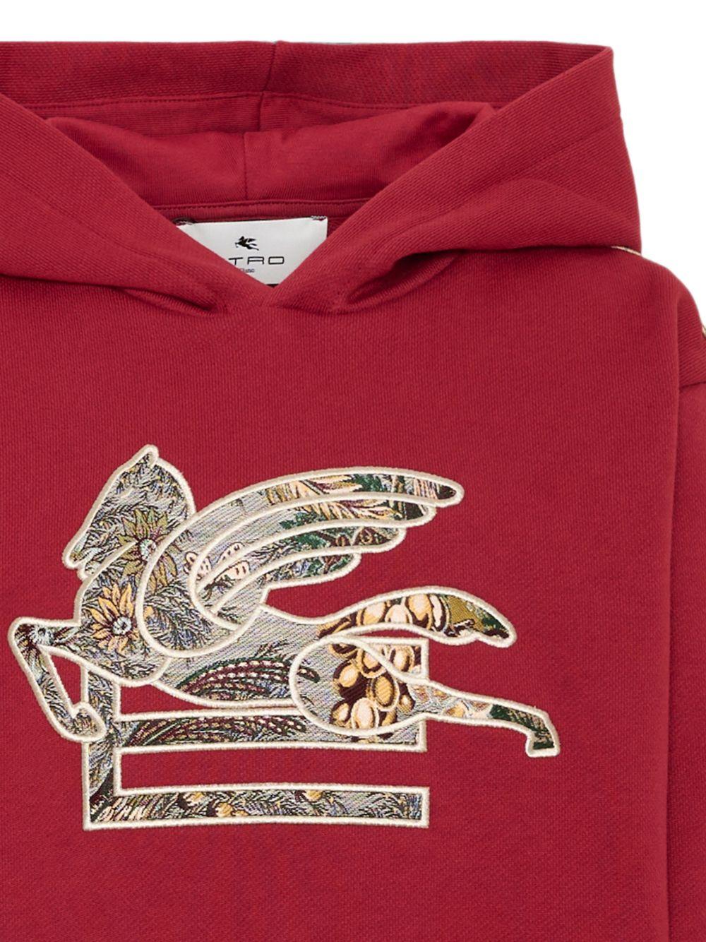 Felpa per bambino Etro Kids rossa con stampa Pegaso sul davanti GZ4P40 Z3183 52C ETRO KIDS