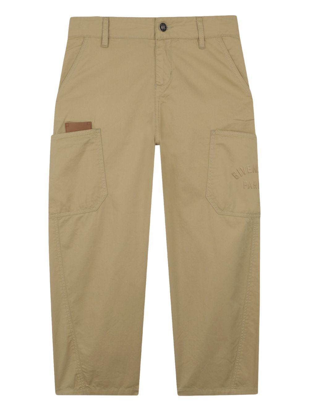 Pantaloni per bambino Givenchy Kids beige con tasche cargo H31093 222 GIVENCHY KIDS