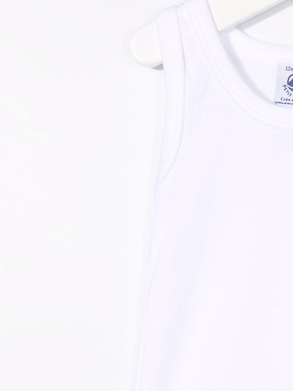 Set di due tutine per neonati Petit Bateau bianche con scollo rotondo A01T5 00 PETIT BATEAU