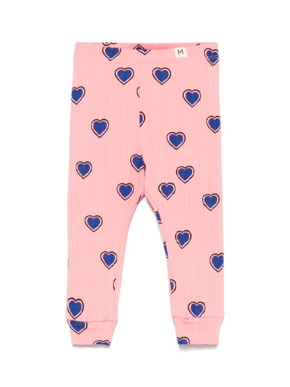 Leggings per neonata Mini Rodini rosa con motivo a cuori 2523012428NB PINK MINI RODINI