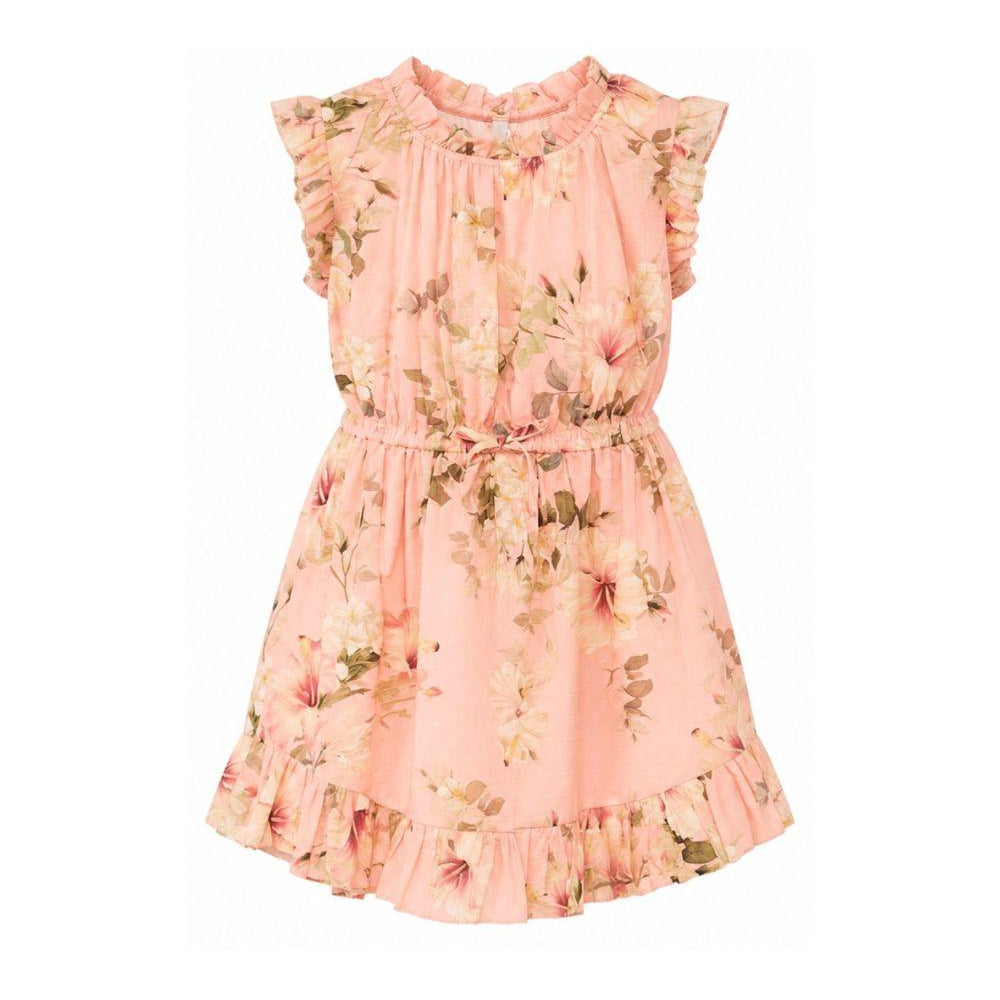 Tuta intera per bambina Zimmermann Kids rosa con stampa floreale all-over 1897DS S263 ZIMMERMANN KIDS
