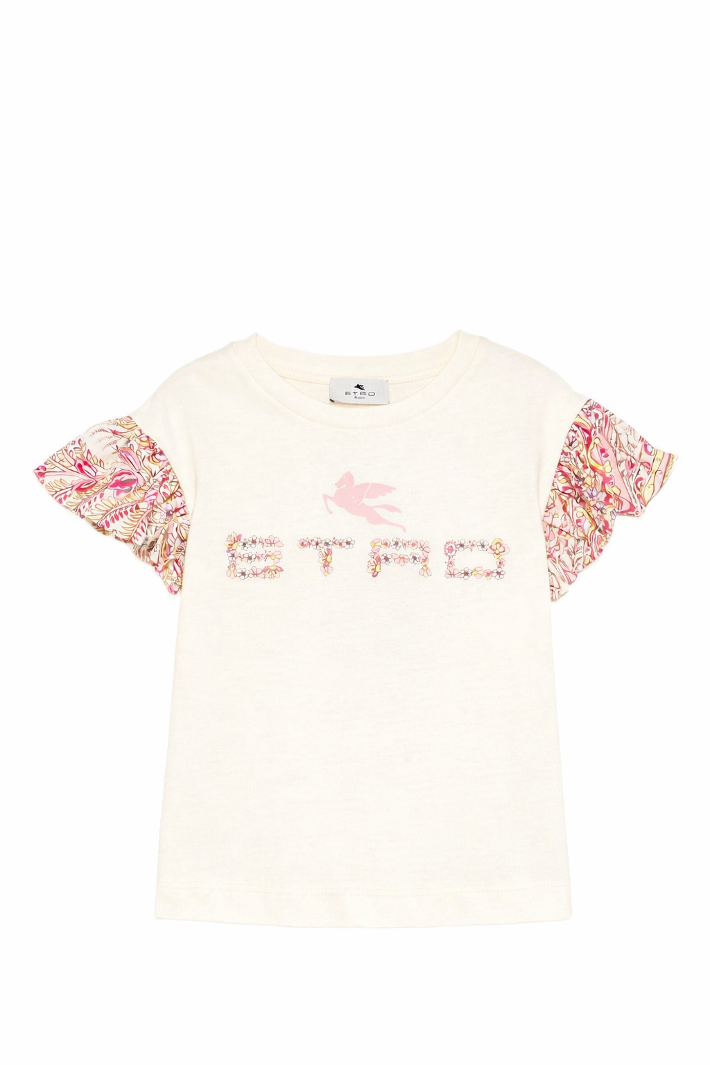 T-shirt per bambina Etro Kids beige con stampa floreale GY8A01 Z3672 102RS ETRO KIDS