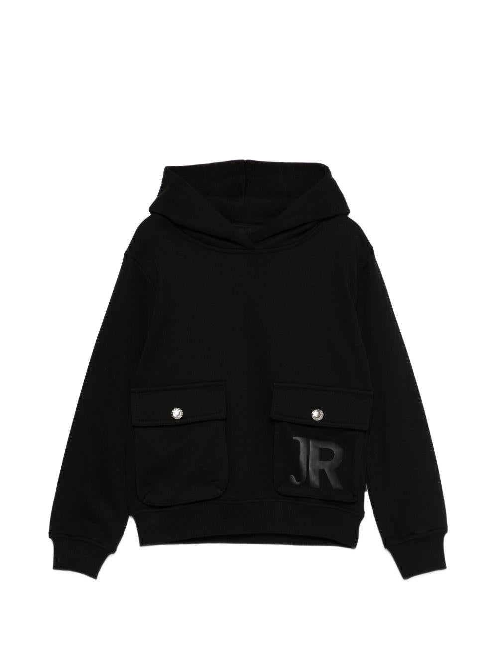 Felpa per bambino John Richmond nera con cappuccio RBP26051FE BLACK JOHN RICHMOND KIDS