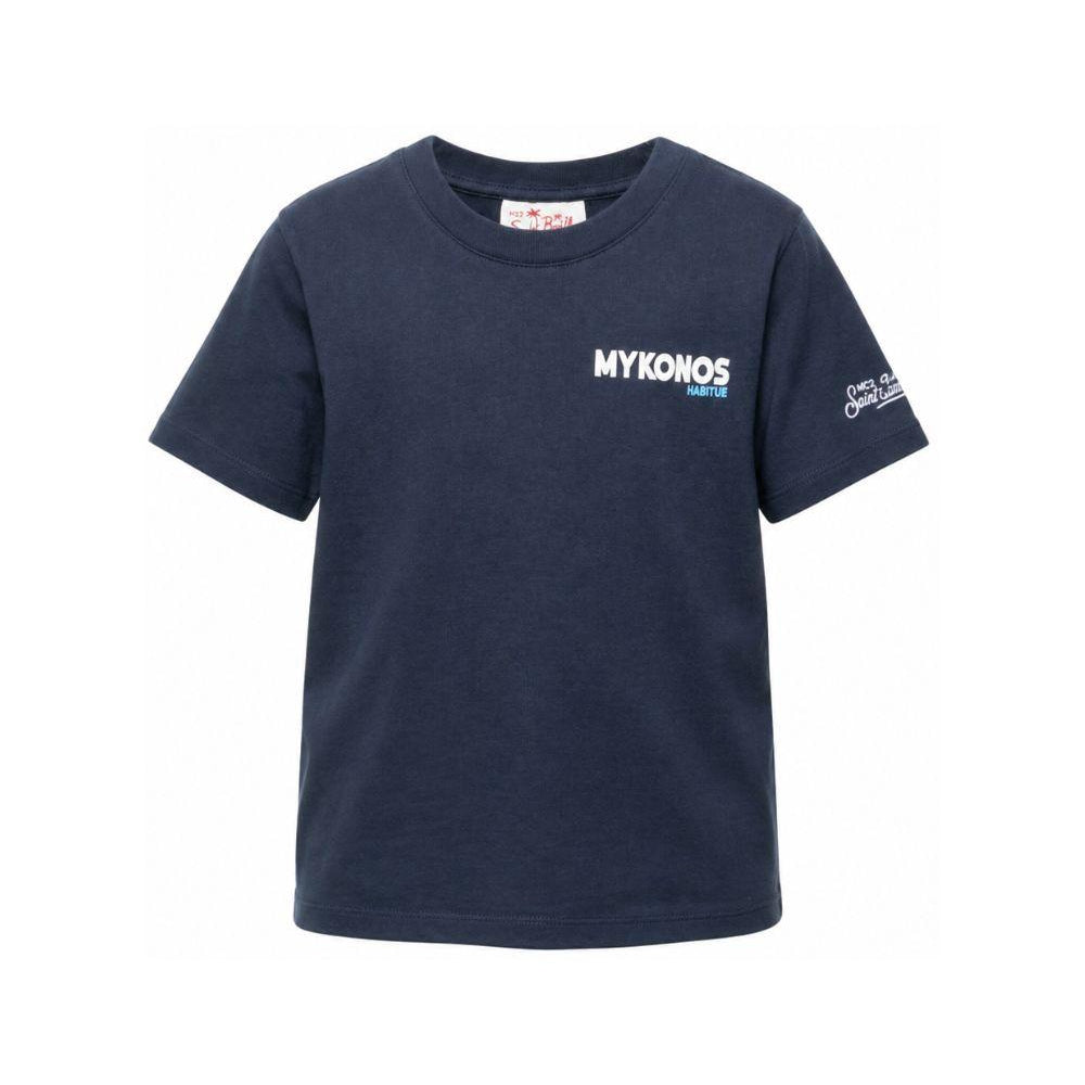 T-shirt per bambino MC2 Saint Barth Kids blu navy a girocollo PRL0001 02308L MC2 ST. BARTH KIDS