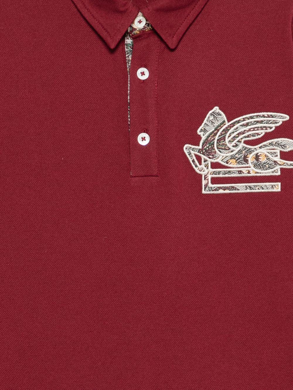 T-shirt per bambino Etro Kids rosso con colletto stile polo GZ8H41 Z0022 52C ETRO KIDS