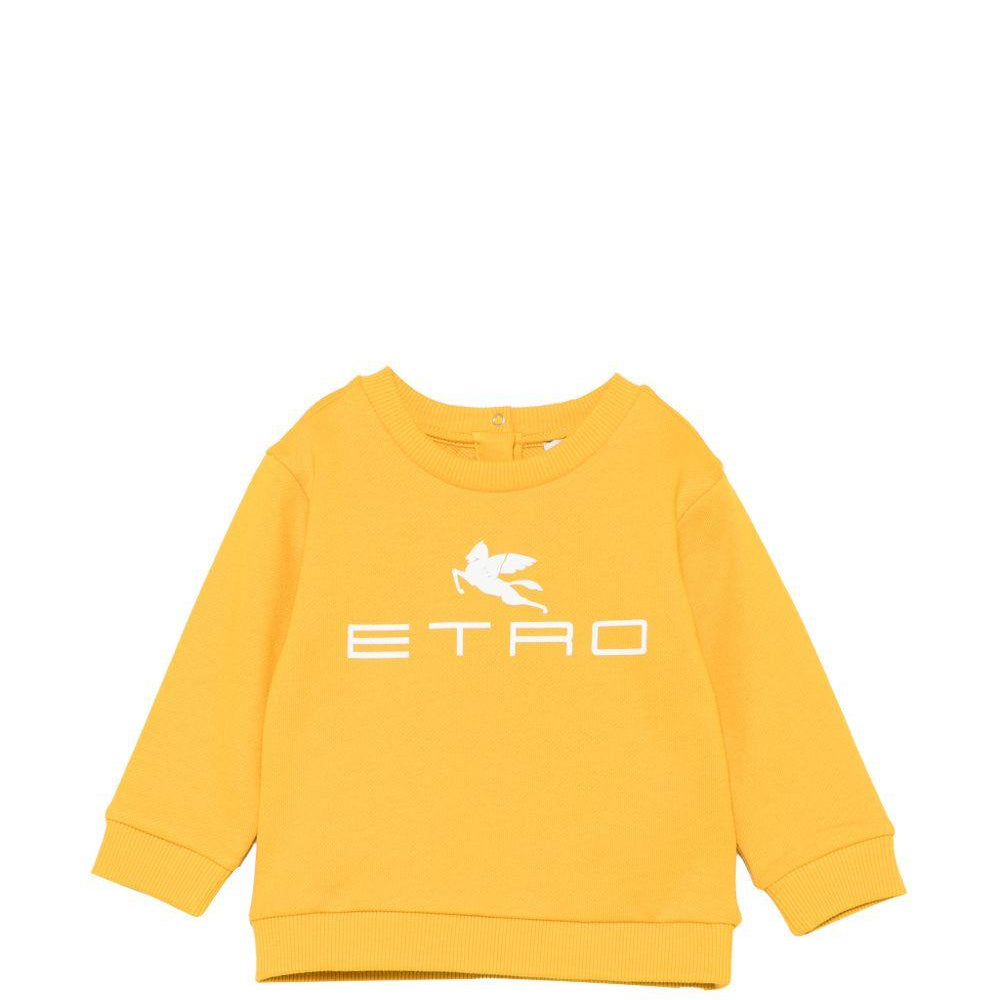 Felpa per neonati Etro Kids gialla con stampa logo sul davanti GY4530 Z3183 216 ETRO KIDS