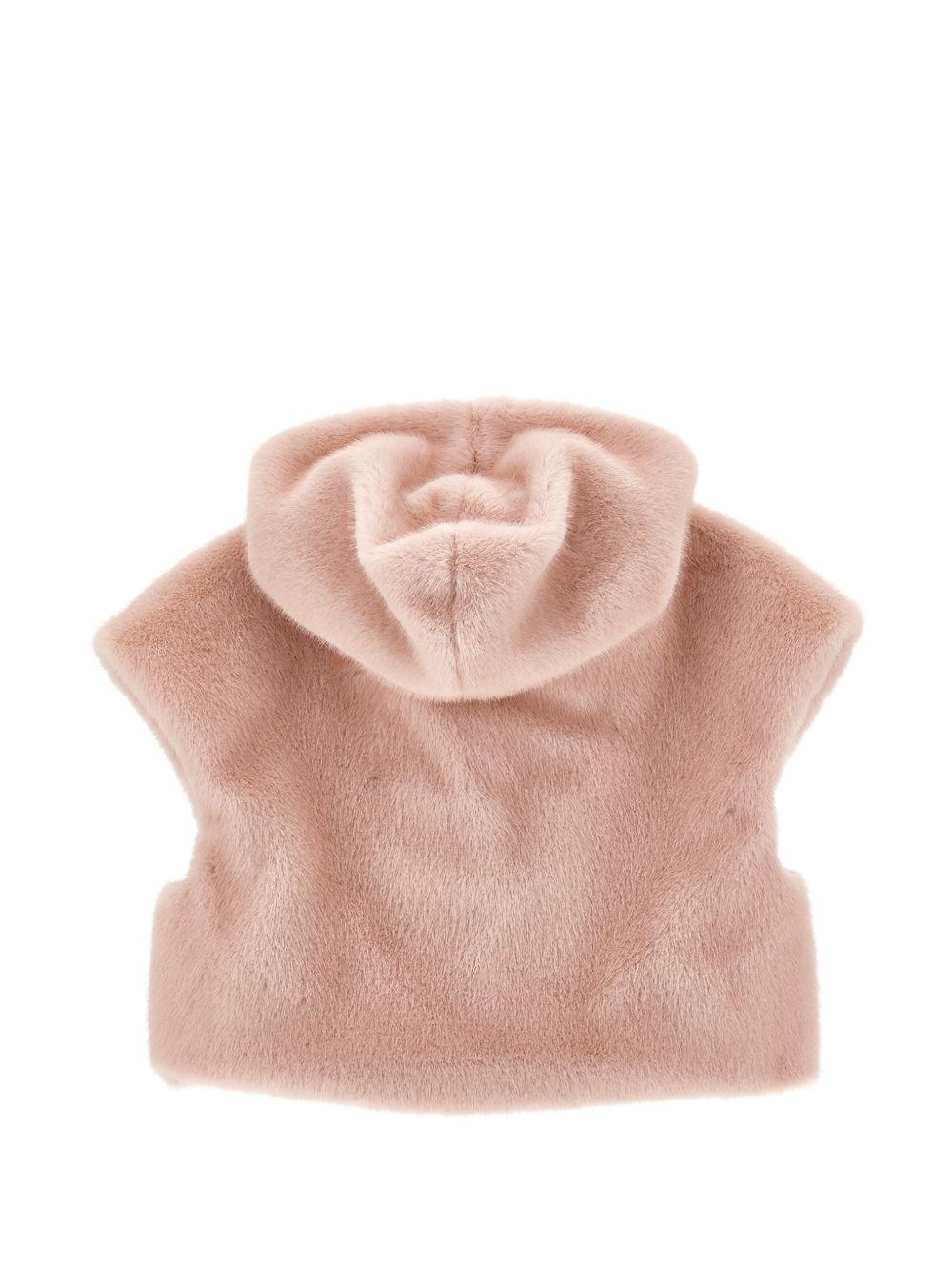 Gilet per bambina Monnalisa Kids rosa con design in pelliccia sintetica 17H105 8034 0091 MONNALISA KIDS
