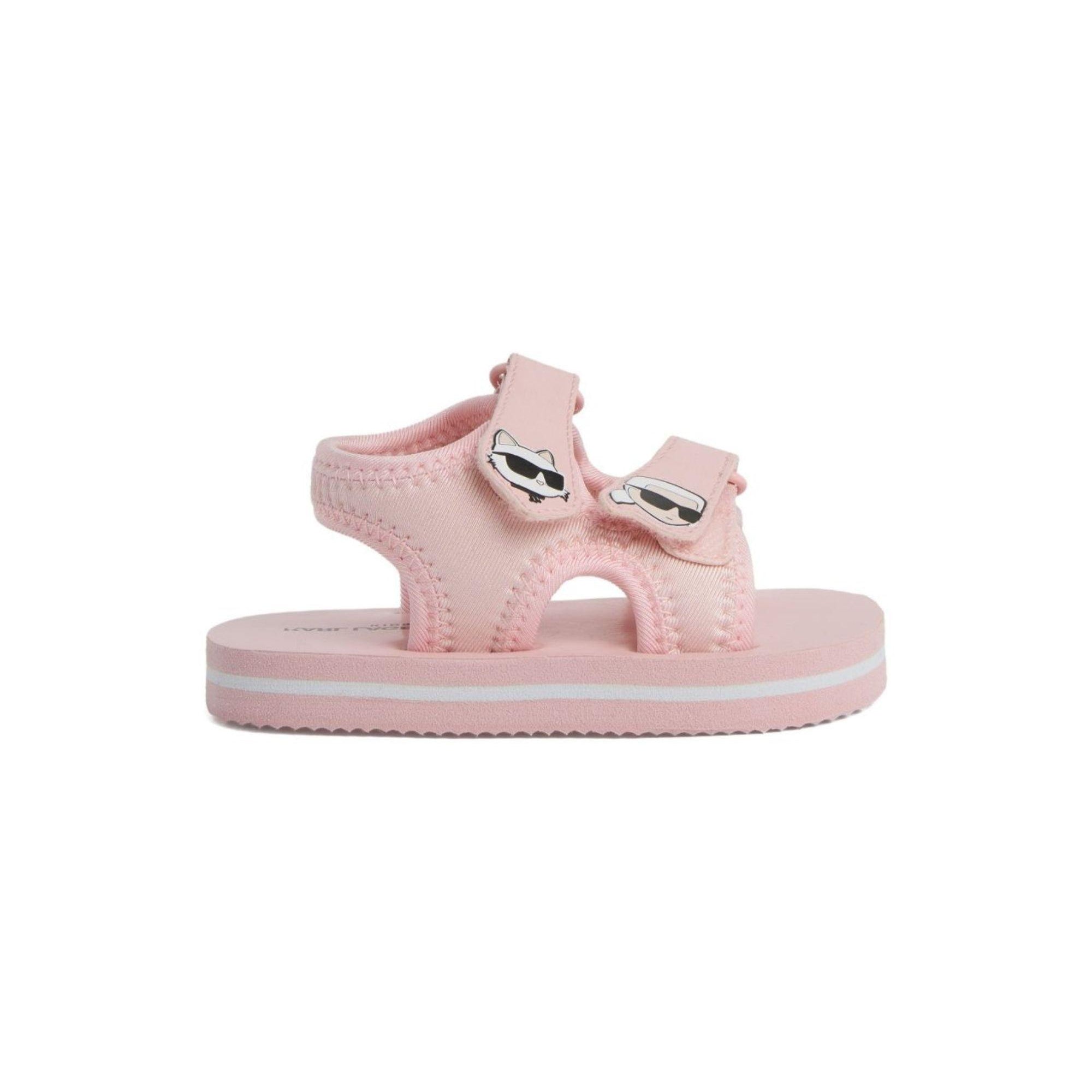 Sandali per bambina Karl Lagerfeld Kids rosa con applicazione-ikon Z31183 46F KARL LAGERFELD KIDS