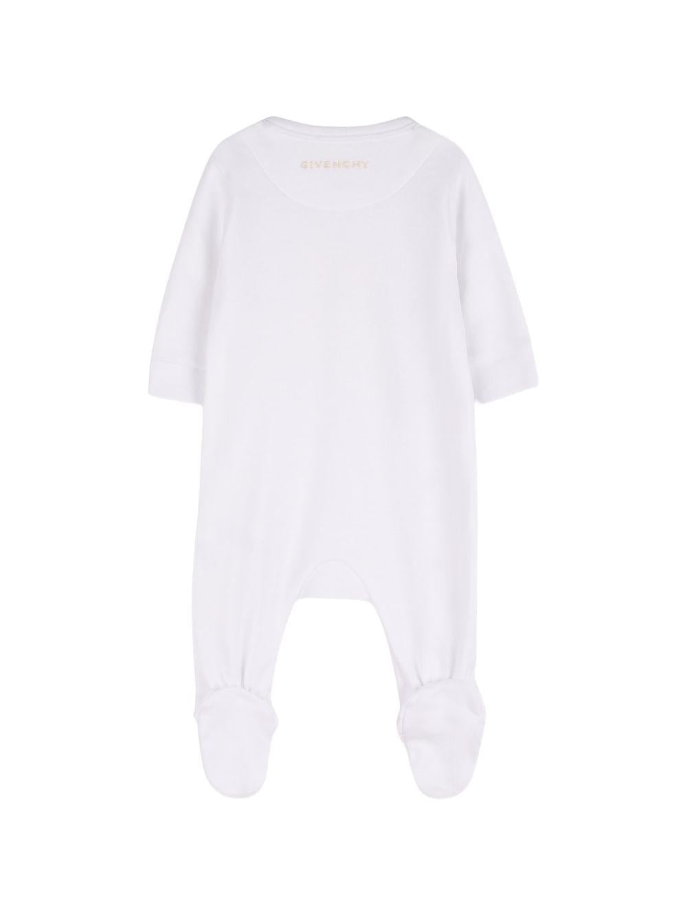 Set 3 pezzi per neonato Givenchy Kids bianco con ricamo H31265 10P GIVENCHY KIDS