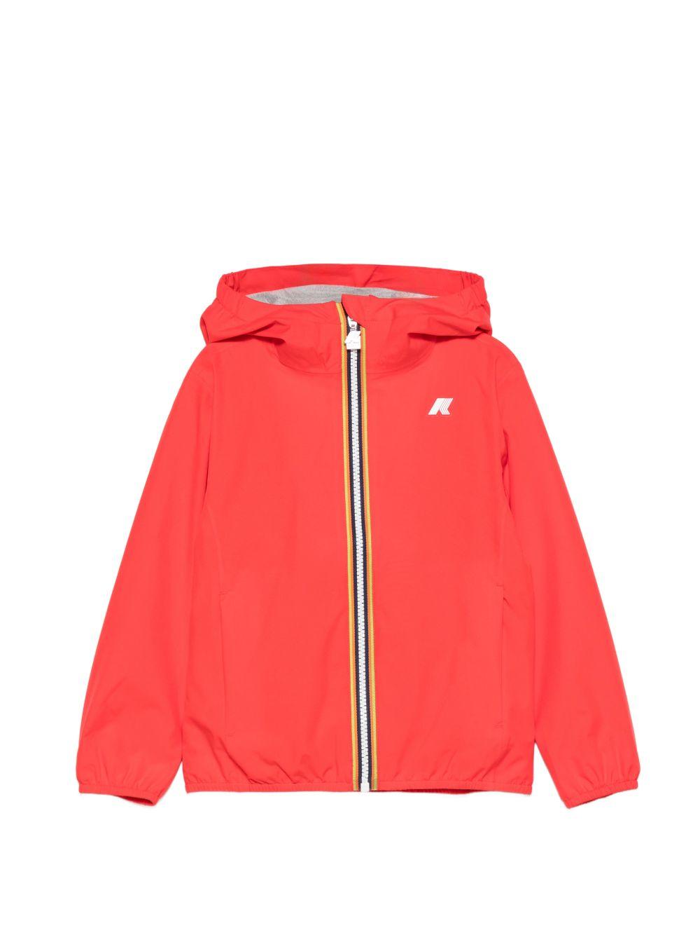 Giubbino P.Lily per bambina K-Way Kids rosso con logo applicato colorato K2148NW B04 K-WAY KIDS