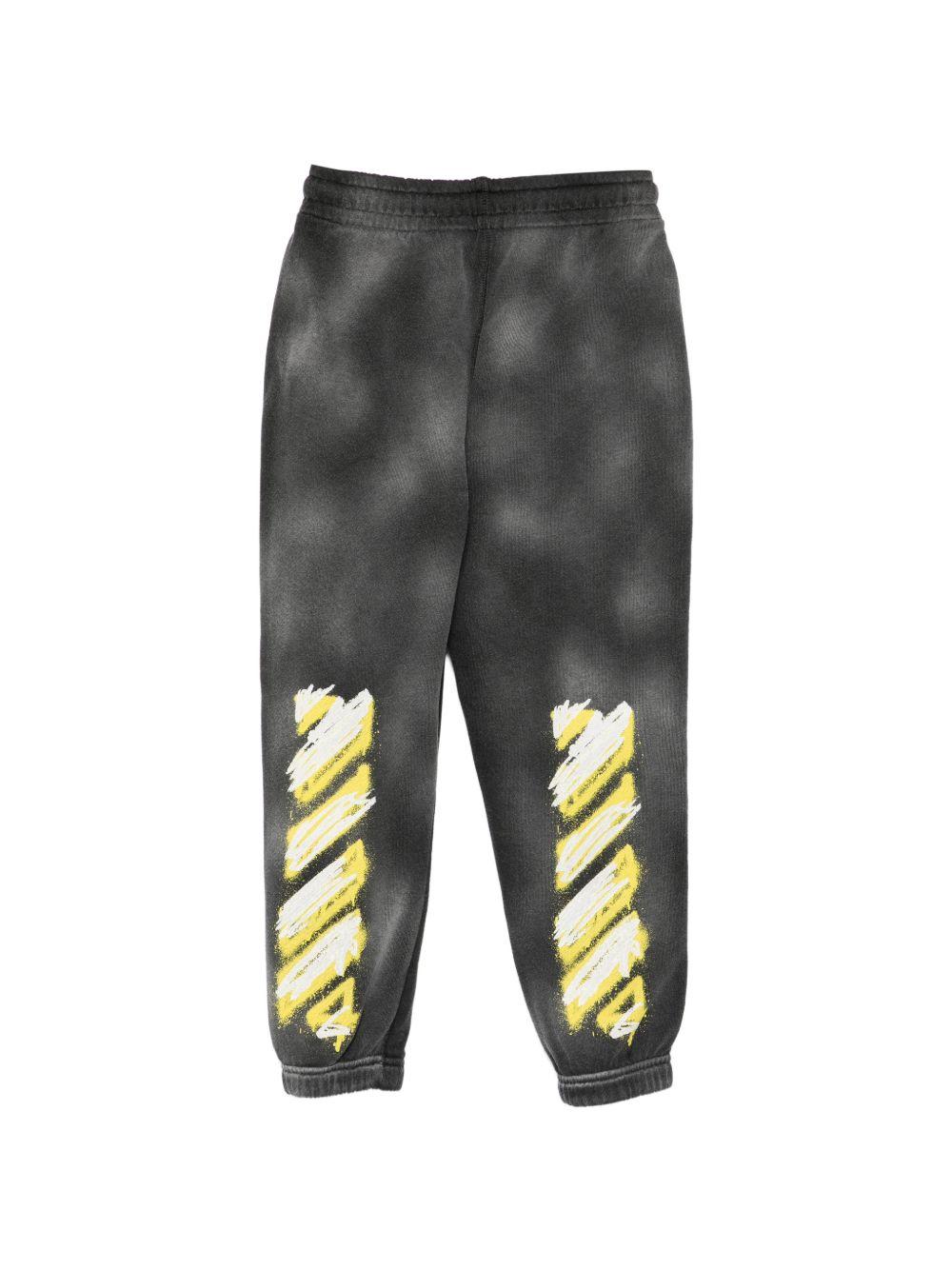 Pantaloni da tuta Off-White Kids grigio con stampa grafica 44BCH001S26F007 010 OFF WHITE KIDS