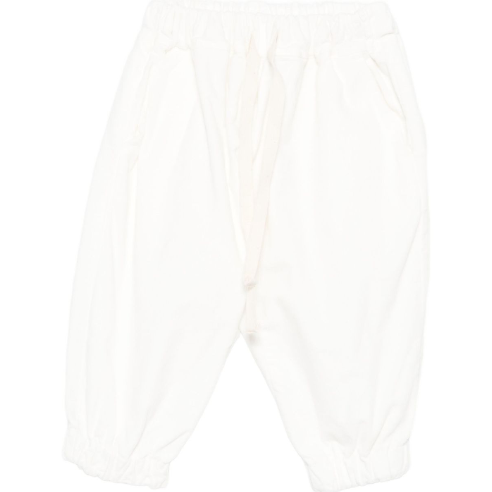 Pantaloni per neonato Album di Famiglia Kids bianchi con polsini elasticizzati 25W23389 M ALBUM DI FAMIGLIA