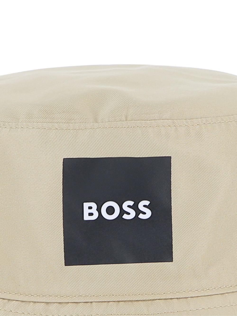 Cappello bucket per bambino Boss Kids beige con logo J53124 249 BOSS KIDS