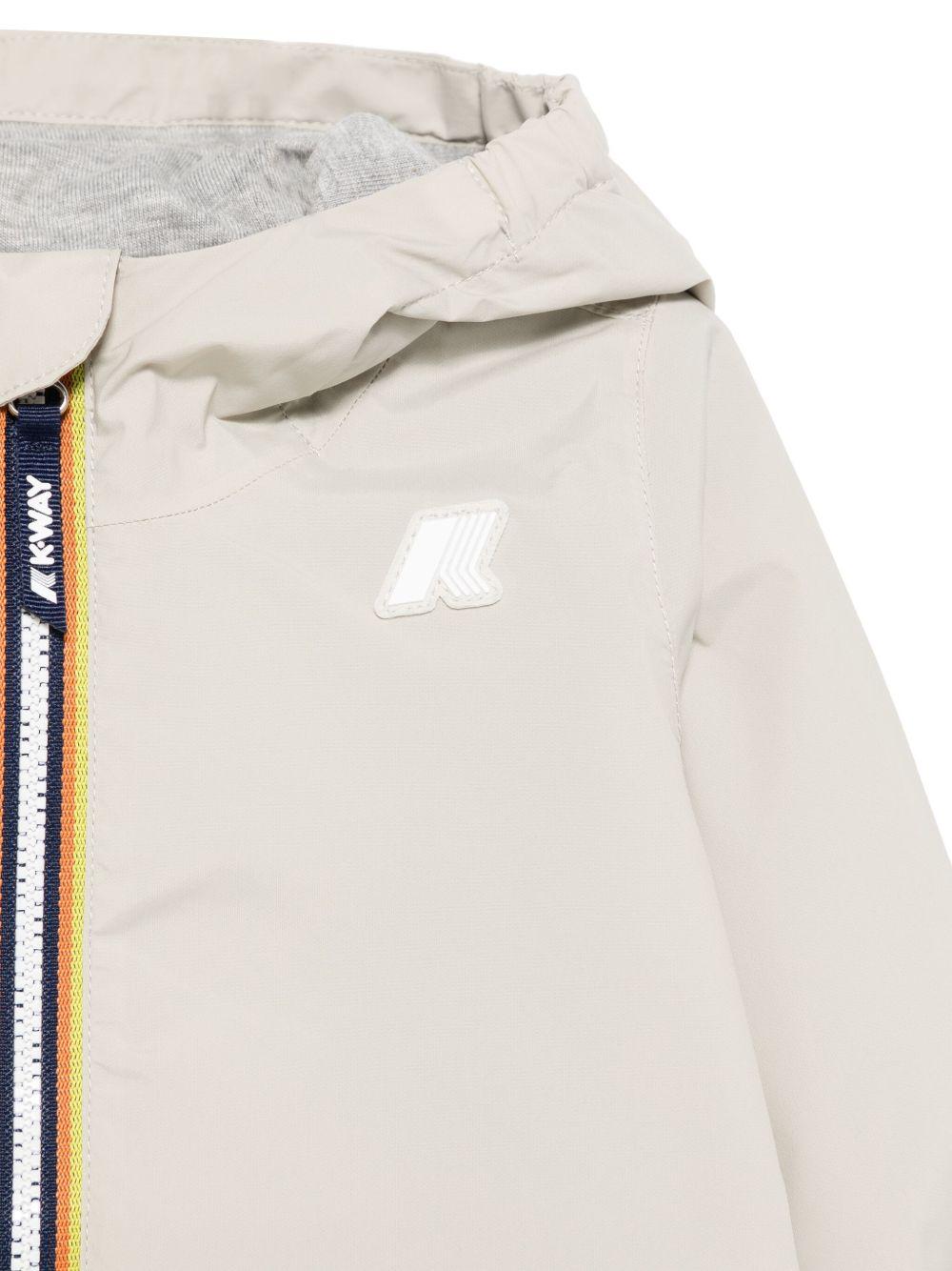 Giacca per neonati K Way Kids beige con cappuccio K4136IW 634 K-WAY KIDS