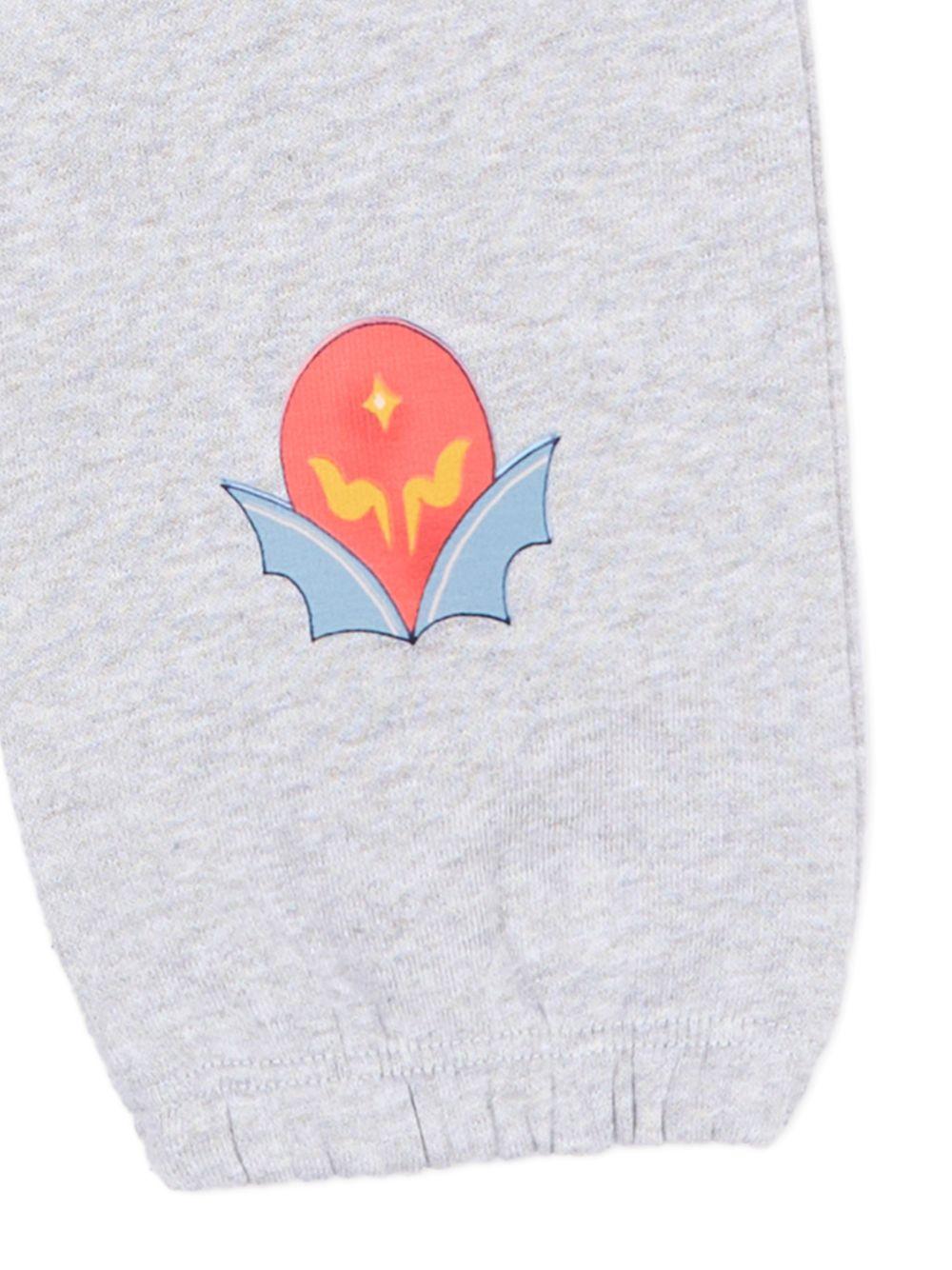 Pantaloni sportivi per neonato Stella McCartney Kids grigi con stampa grafica sul davanti TZ6300 Z4016 807 STELLA McCARTNEY KIDS