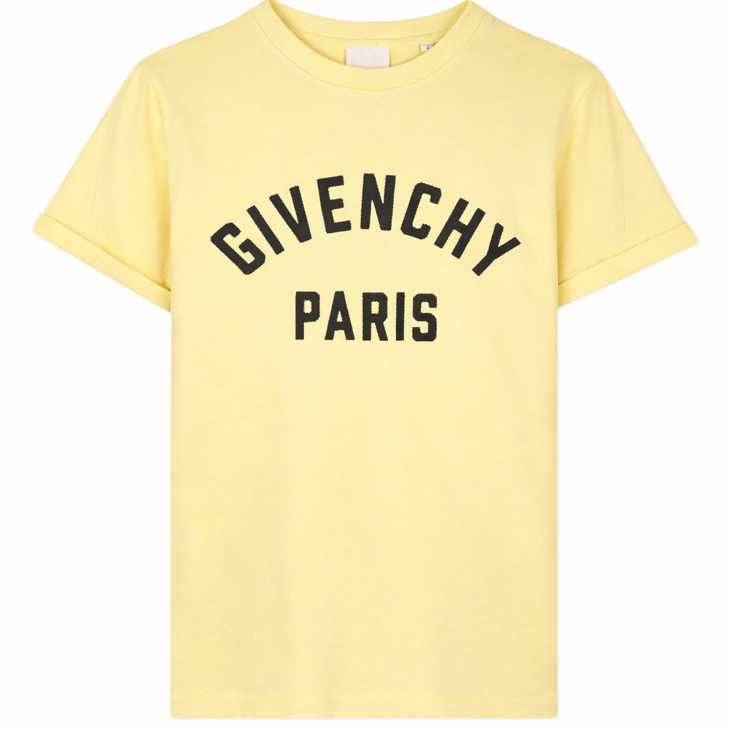 T-shirt per bambini Givenchy Kids gialla stampa con logo H31109 524 GIVENCHY KIDS