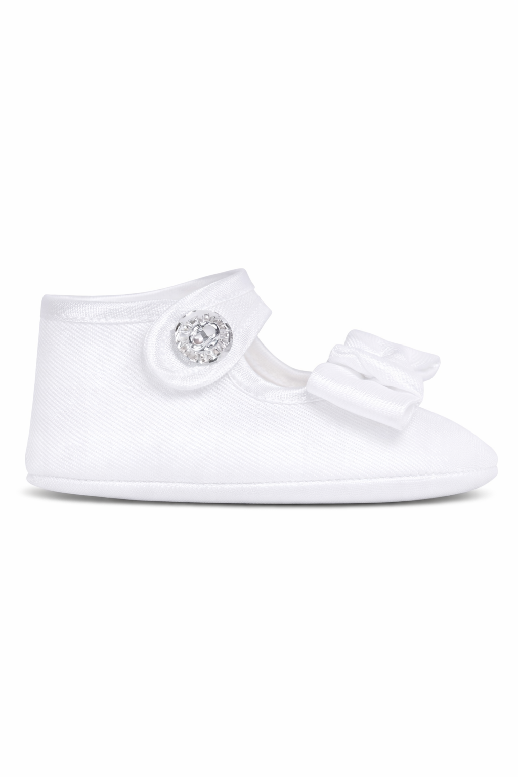Scarpe per neonata Monnalisa bianche dettaglio con fiocco 73G008 7302 0001 MONNALISA KIDS