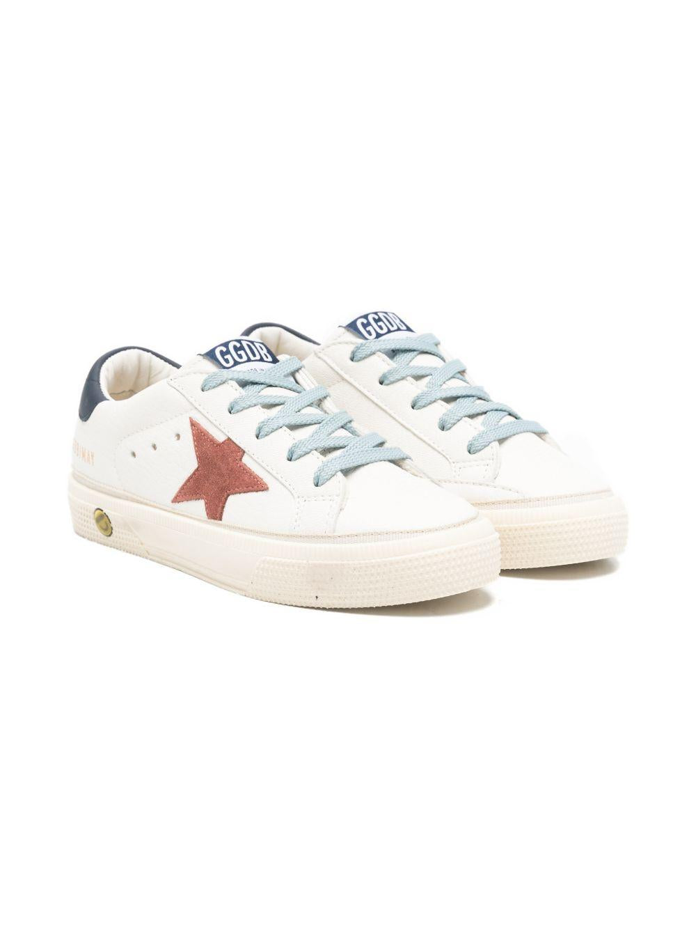 Scarpe per bambino Golden Goose Kids bianche con dettagli color oro F01033F008061 10575 GOLDEN GOOSE KIDS