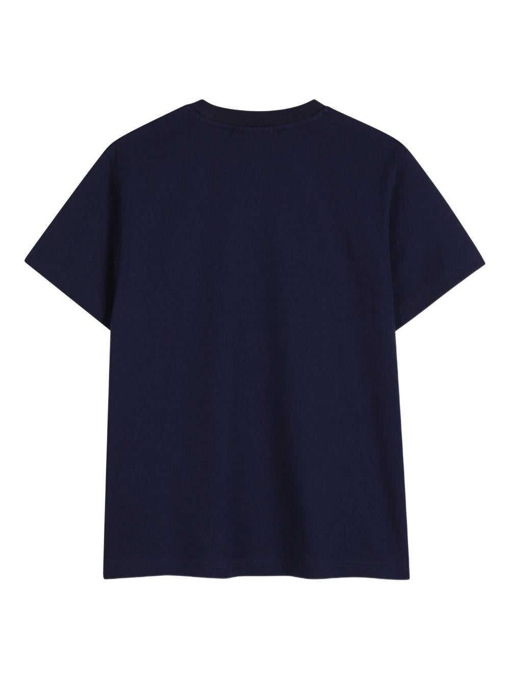 T-shirt per bambino Hugo Kids blu con logo sul davanti G01016 85C Hugo KIDS