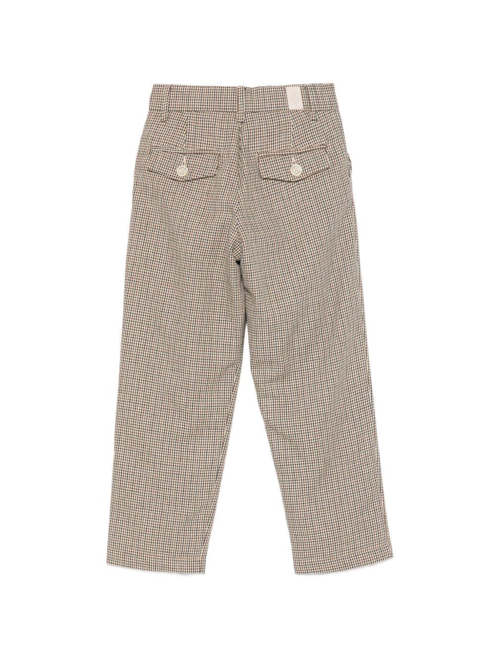 Pantaloni per bambino Eleventy Kids beige con fantasie pied-de-poule EZ6H20 I0345 115NE ELEVENTY KIDS