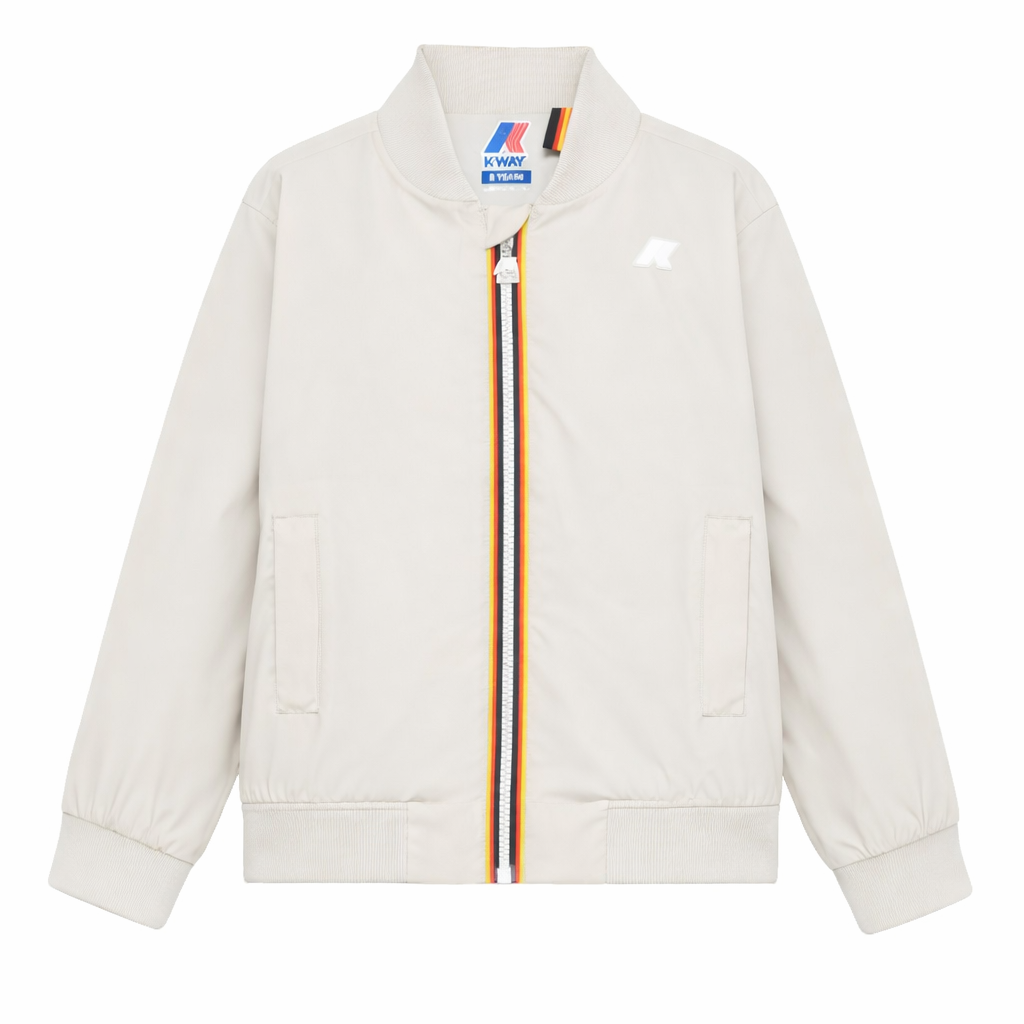 Giacca P.Aorelian Stretch per bambini K-WAY Kids grigia con dettaglio con logo in gomma K4138DW 634 K-WAY KIDS