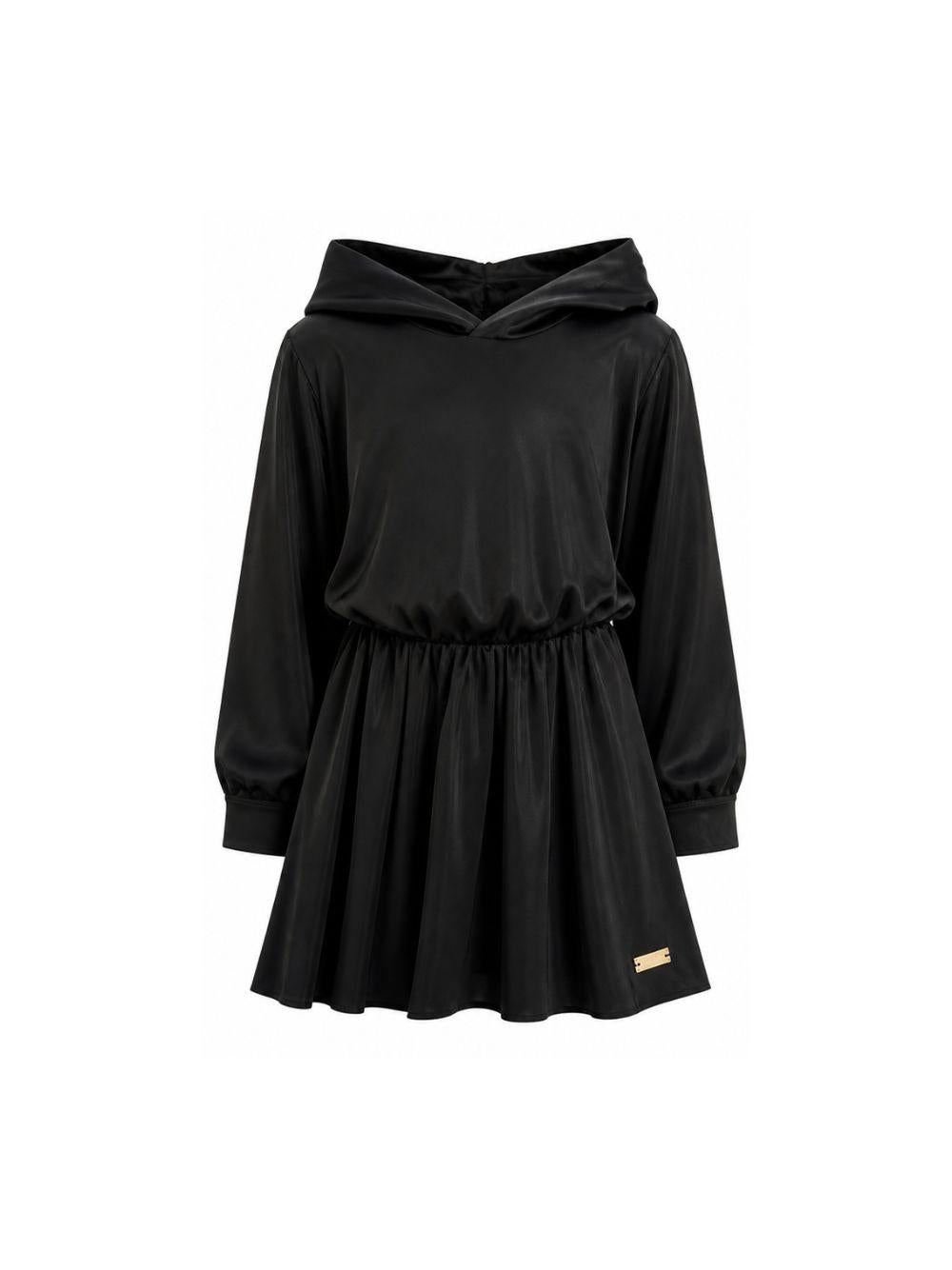 Abito per bambina Balmain Kids nero con design arricciato BZ1B40 K0005 930OR BALMAIN KIDS