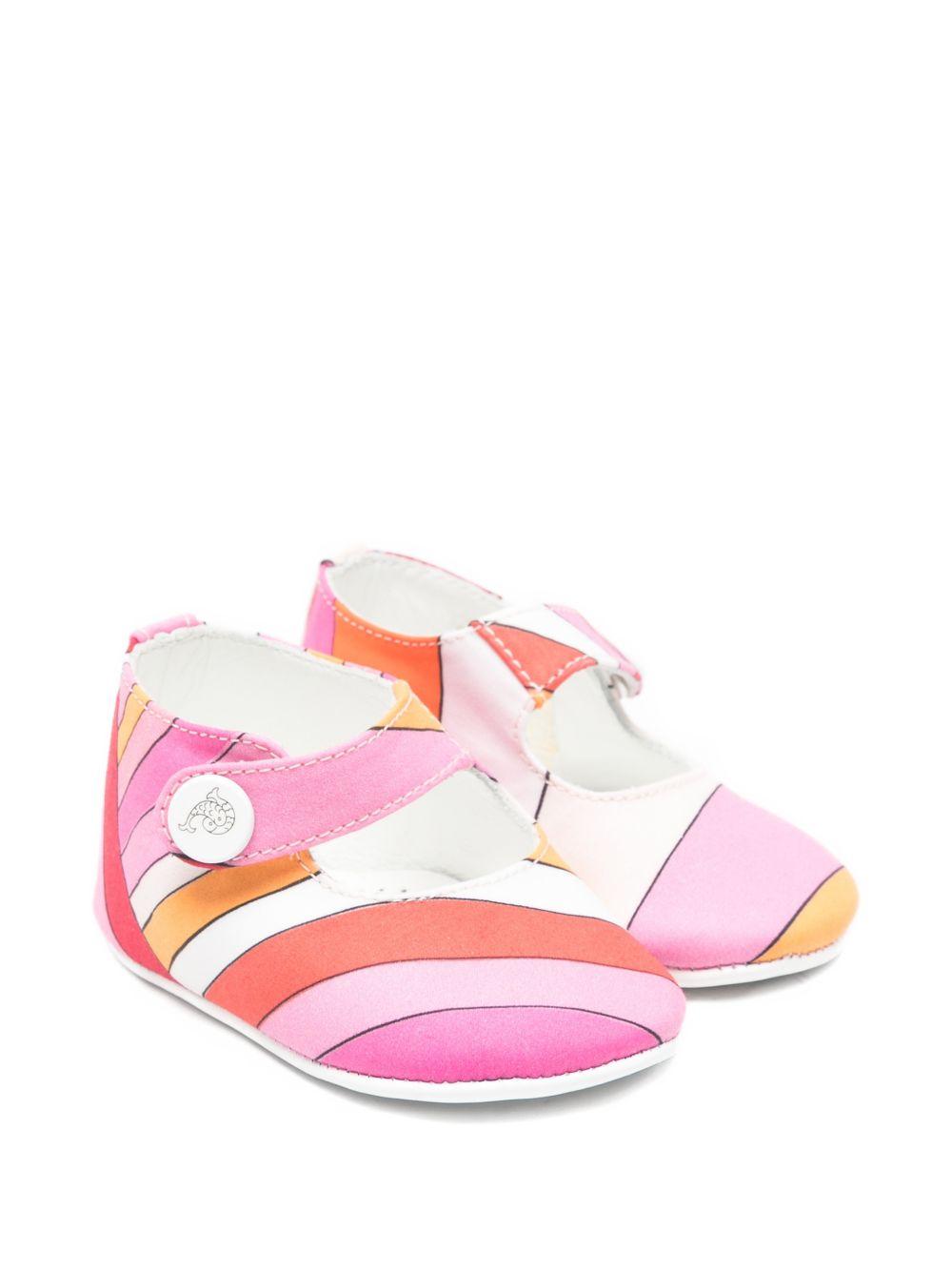 Scarpe per neonata Emilio Pucci Junior multicolore a righe PY0076 P0585 50EAR EMILIO PUCCI KIDS