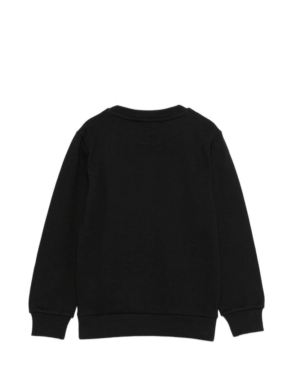 Felpa per bambino Balmain Kids nero con dettaglio con bottoni oro BZ4I10 Z3183 930OR BALMAIN KIDS