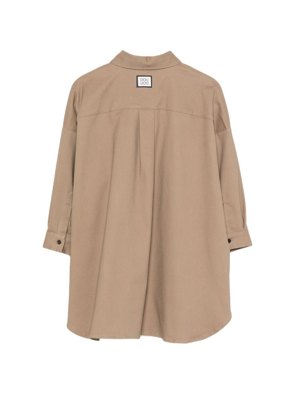 Abito per bambina Douuod Kids beige con colletto classico DZ1B10 G0073 343 DOUUOD KIDS
