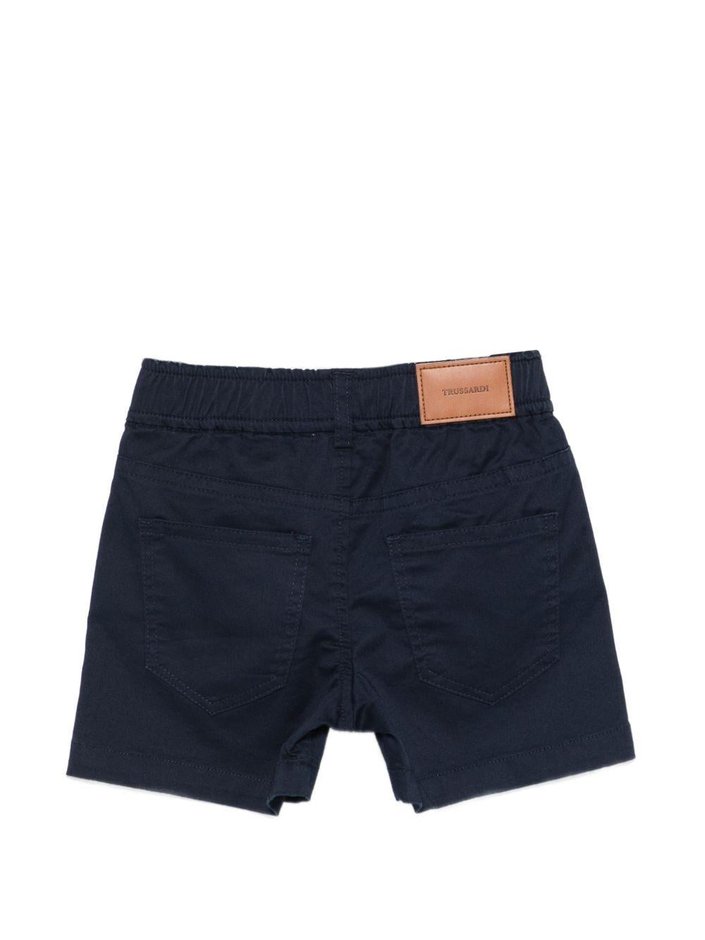 Shorts per neonato Trussardi Junior blu con vita elasticizzata TIP26074BE BLUE EST. TRUSSARDI JUNIOR