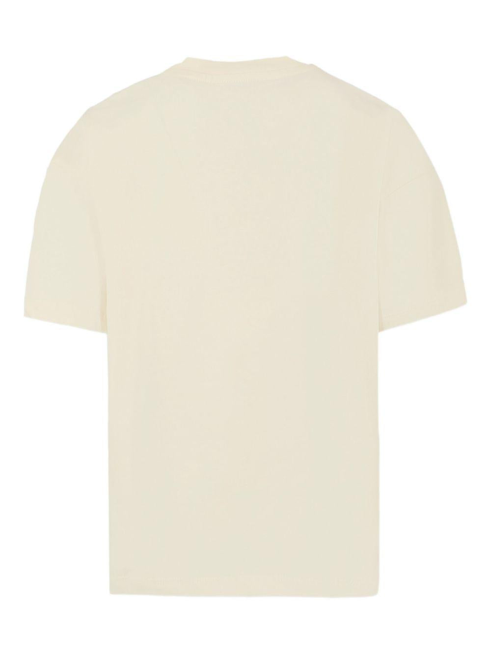 T-shirt per bambino MSGM Kids beige con stampa grafica gatto F5MSJGTH120 013 MSGM KIDS