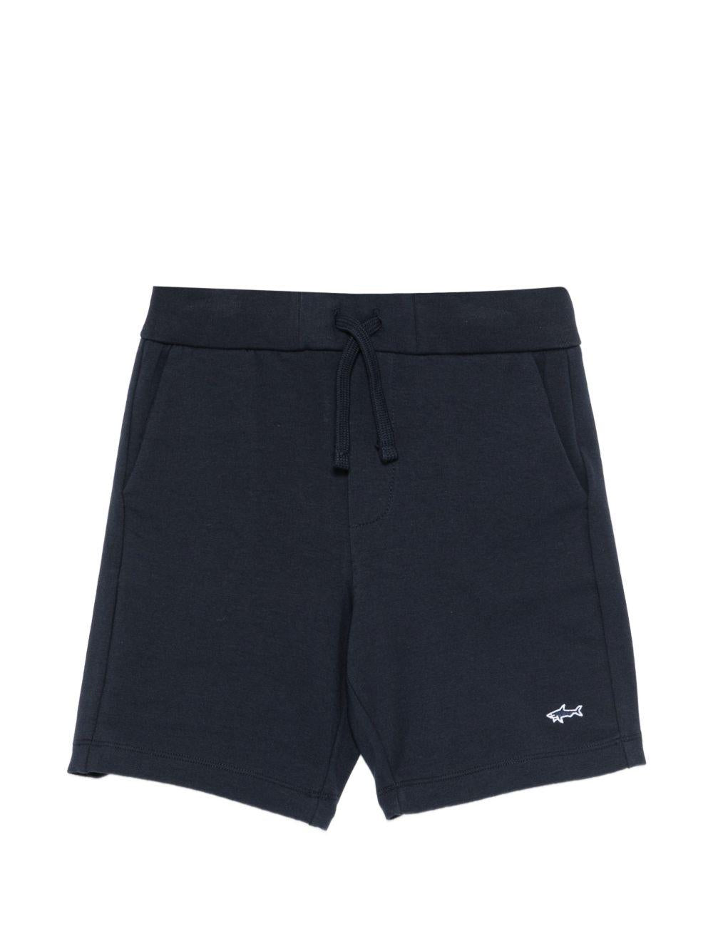 Shorts per bambino Paul & Shark Junior blu scuro con coulisse WUQ004LDA60 42370 PAUL & SHARK KIDS