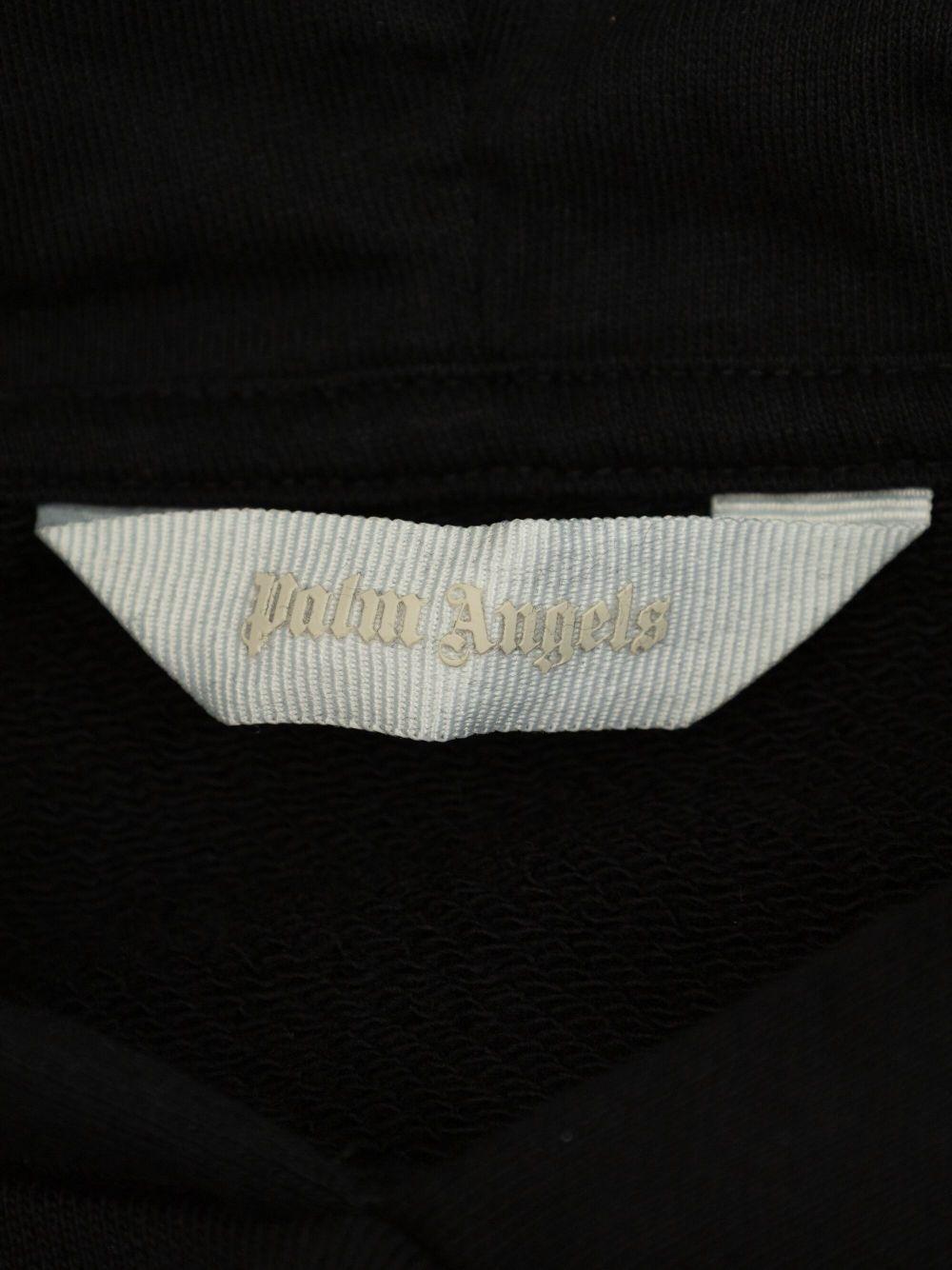 Felpa per bambino Palm Angels Kids nera con stampa con logo PBBB011C99FLE002 1003 PALM ANGELS KIDS
