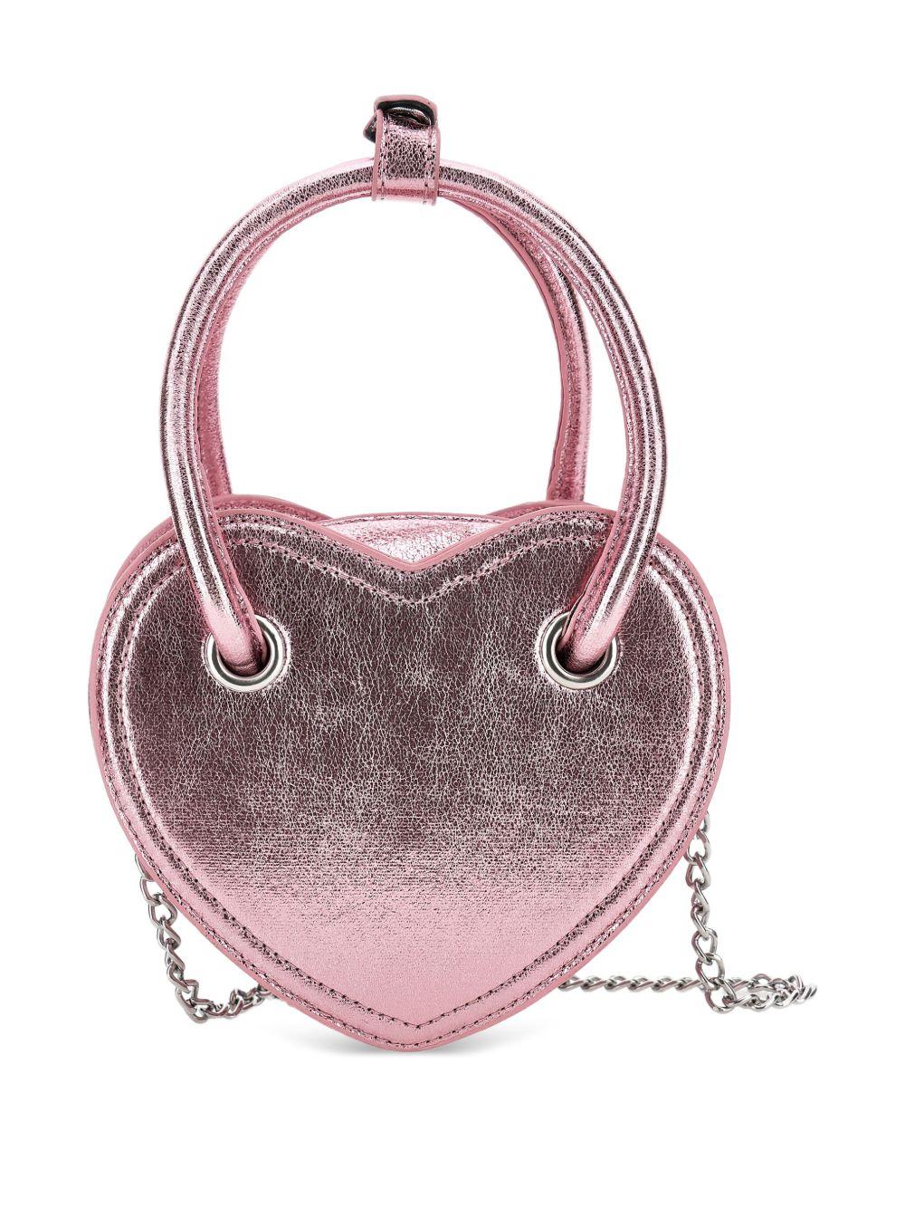 Borsa a mano per bambina Monnalisa rosa a forma di cuore 17F003 6073 0090 MONNALISA
