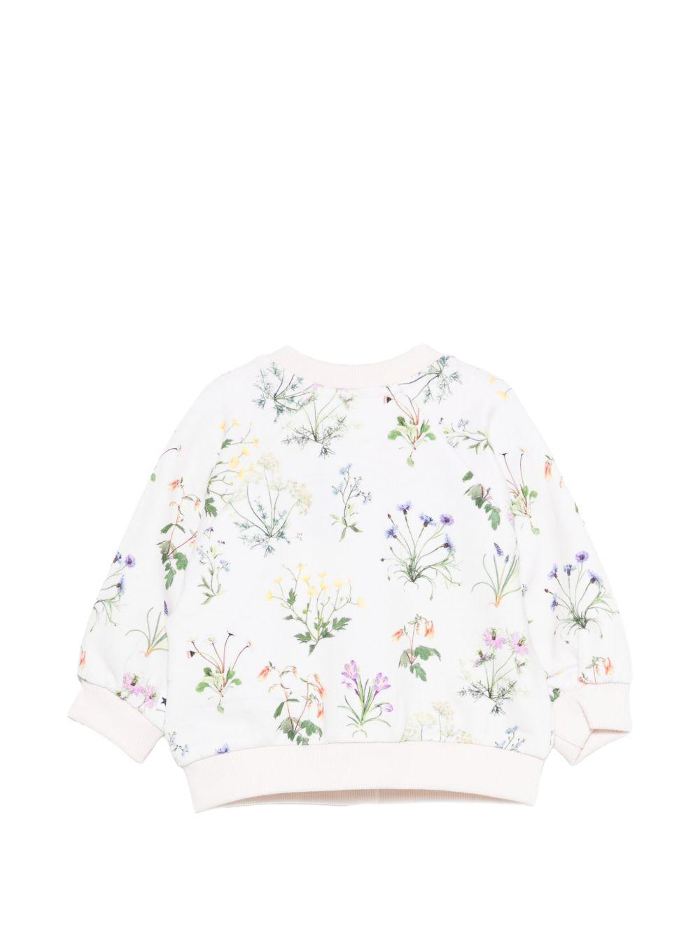 Felpa Daphne per neonata Molo beige con stampa fiori 4S26J201 9541 MOLO KIDS