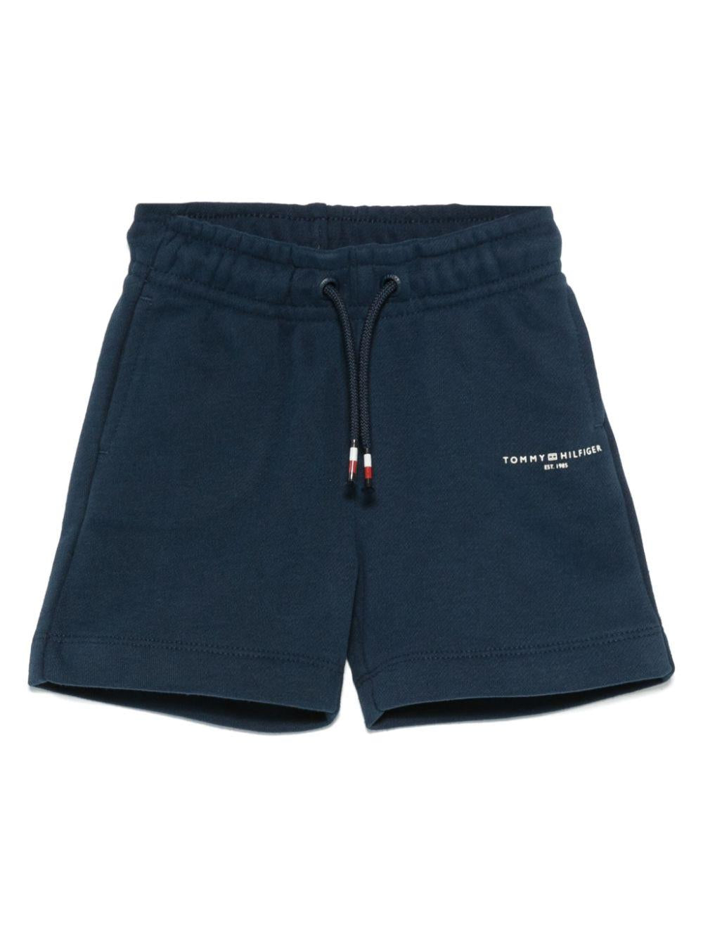 Bermuda con logo per neonato Tommy Hilfiger Junior blu con logo sul retro KS0KS00627NB C1G TOMMY HILFIGER KIDS