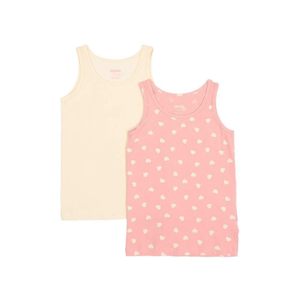 Set 2 t-shirt per bambina Molo Kids rosa/panna con stampa grafica 2W26Q801 5873 MOLO KIDS