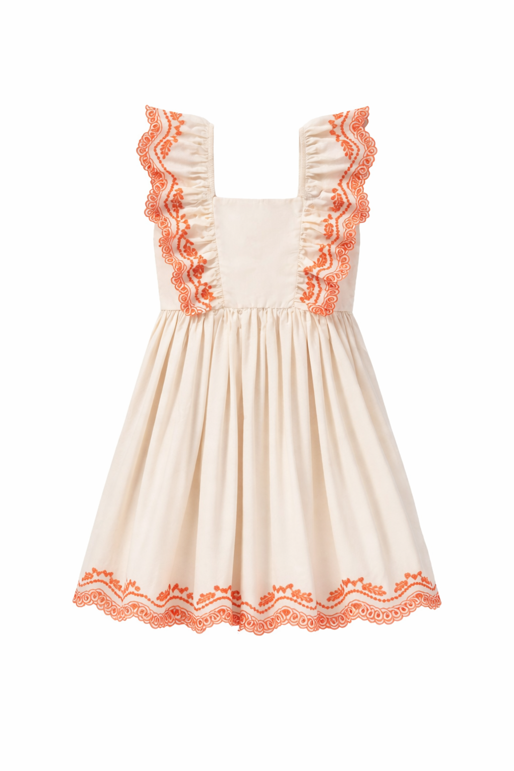 Abito Clementine per bambina Molo beige con dettagli arancioni 2S26E107 2444 MOLO KIDS