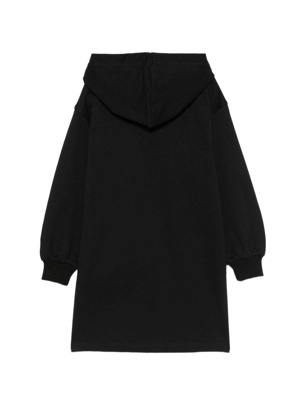 Abito per bambina Moschino Kids nero modello felpa HDV0ICLCA40 60100 MOSCHINO KIDS